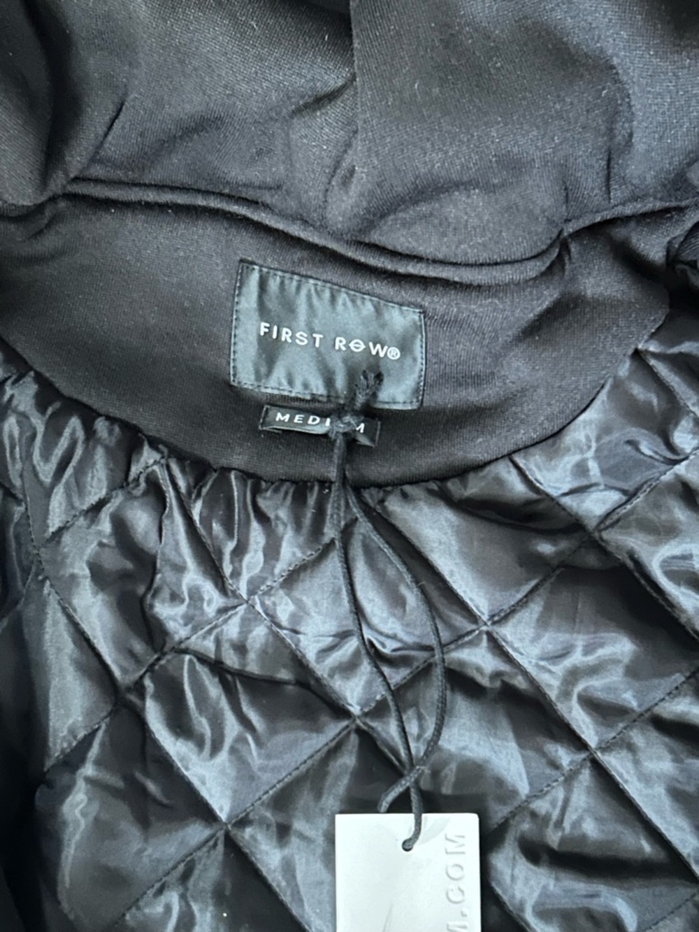 FIRST ROW-Gray Plaid Hooded Jacket with Graphic Patches NWT 🔥 - Picture 4 of 7